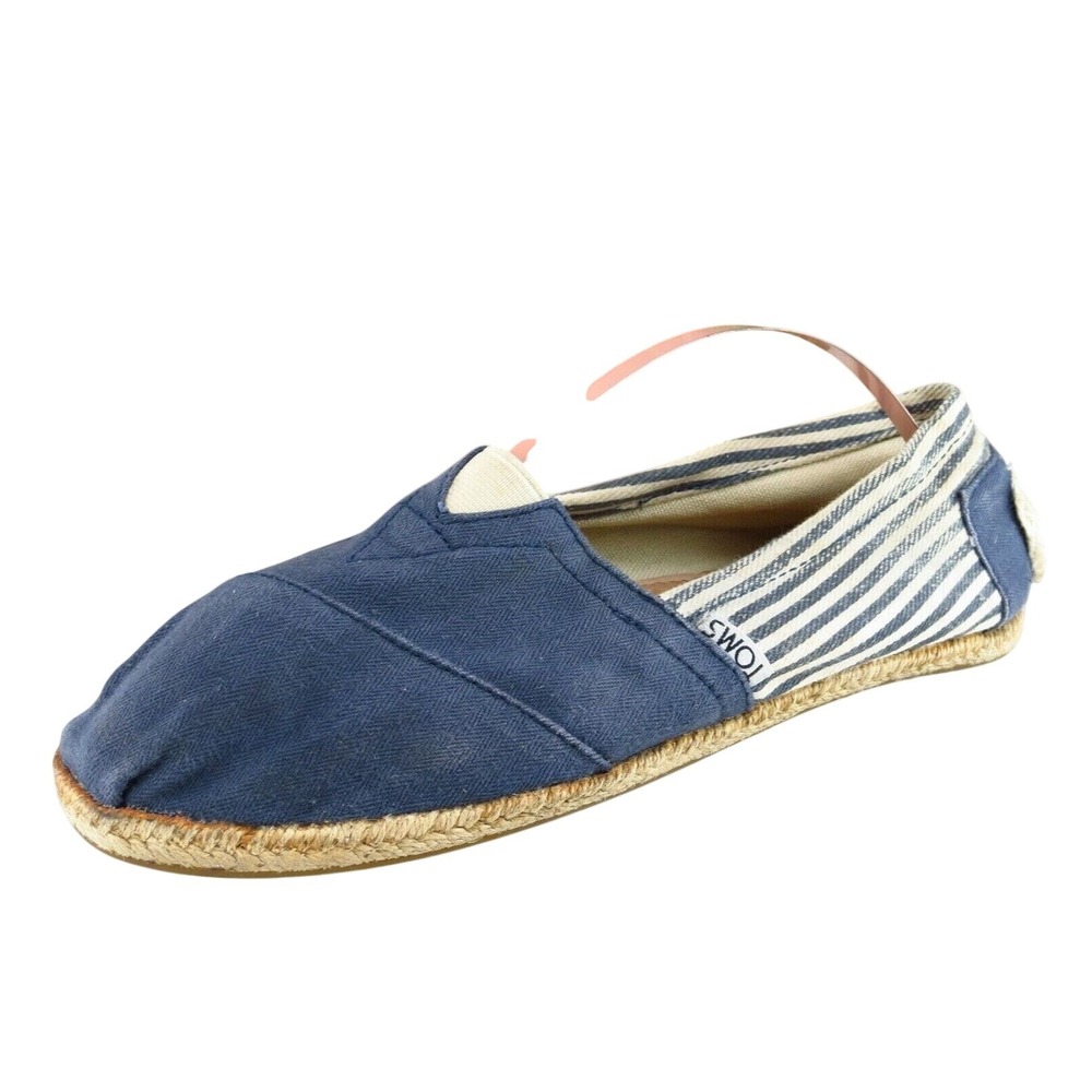 Toms Women Sz 6.5 M Blue Flat Fabric Shoes